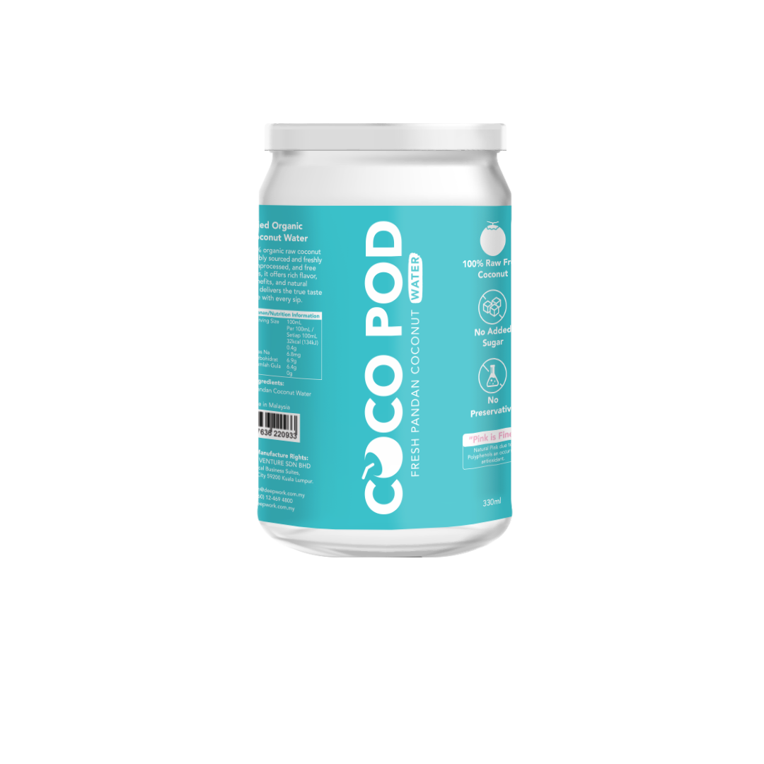 CocoPod 100% Fresh Pandan Coconut Water 330ml