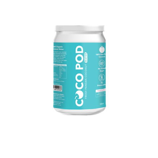 CocoPod 100% Fresh Pandan Coconut Water 330ml